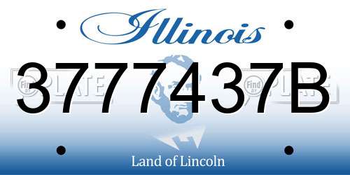 3777437B Illinois License Plate