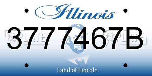 3777467B Illinois License Plate