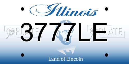3777LE Illinois License Plate
