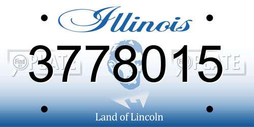 3778015 Illinois License Plate