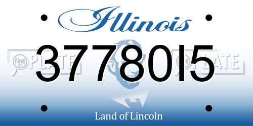 37780I5 Illinois License Plate