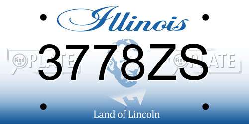 3778ZS Illinois License Plate