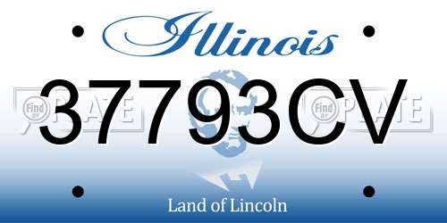 37793CV Illinois License Plate