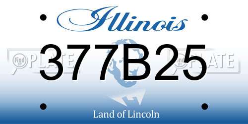 377B25 Illinois License Plate