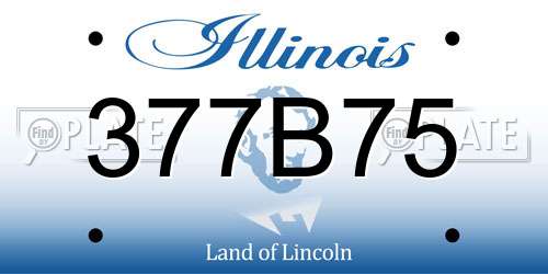 377B75 Illinois License Plate