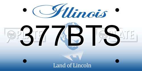377BTS Illinois License Plate