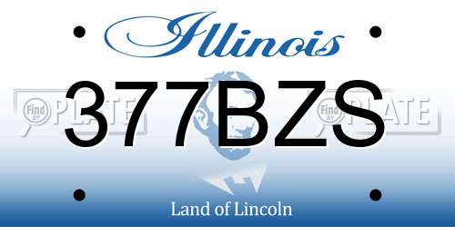 377BZS Illinois License Plate