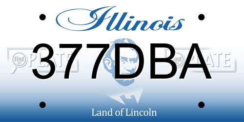 377DBA Illinois License Plate