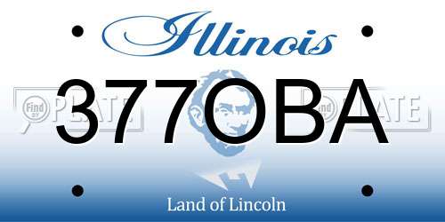 377OBA Illinois License Plate
