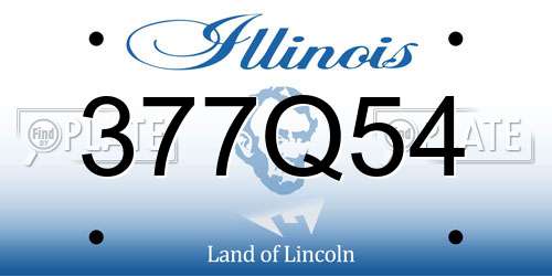 377Q54 Illinois License Plate