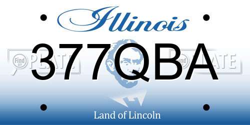 377QBA Illinois License Plate