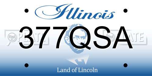 377QSA Illinois License Plate