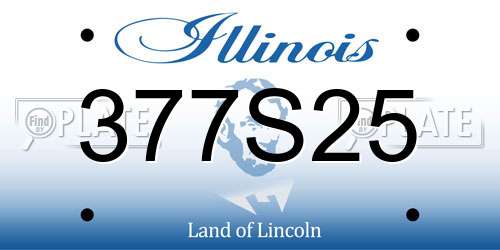 377S25 Illinois License Plate