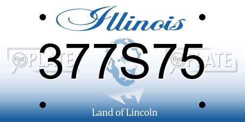 377S75 Illinois License Plate