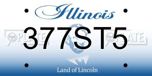 377ST5 Illinois License Plate