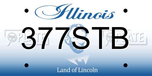 377STB Illinois License Plate