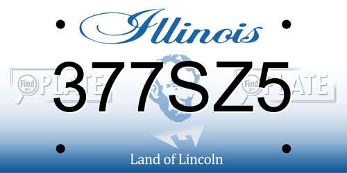 377SZ5 Illinois License Plate