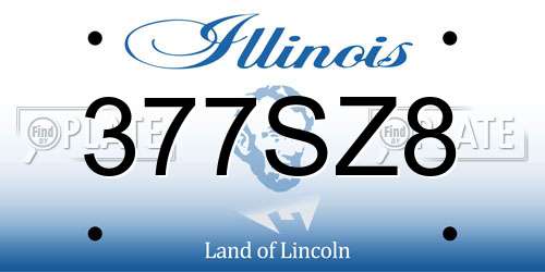 377SZ8 Illinois License Plate