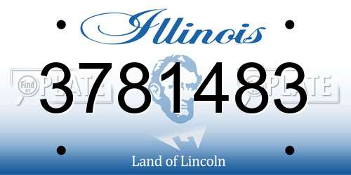 3781483 Illinois License Plate
