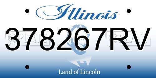 378267RV Illinois License Plate