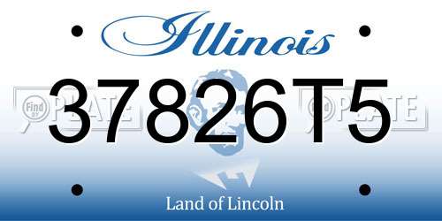 37826T5 Illinois License Plate