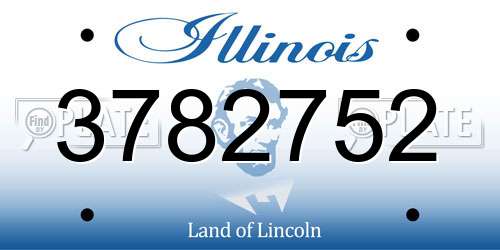 3782752 Illinois License Plate