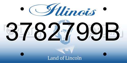 3782799B Illinois License Plate