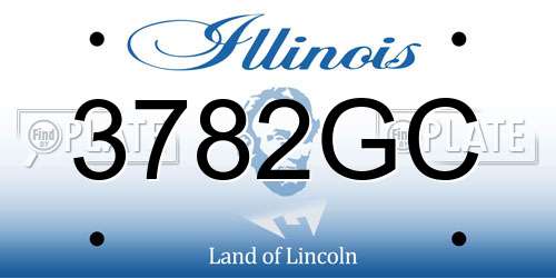 3782GC Illinois License Plate