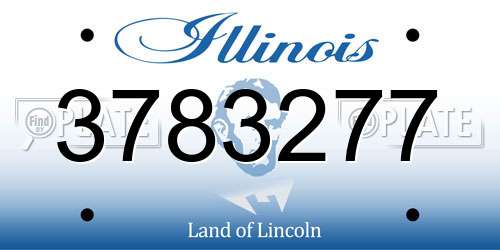 3783277 Illinois License Plate