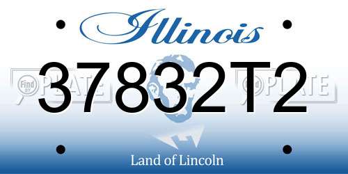 37832T2 Illinois License Plate