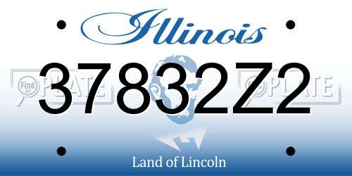 37832Z2 Illinois License Plate
