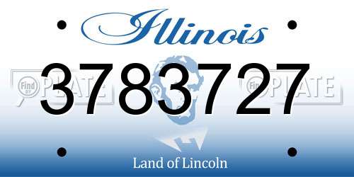 3783727 Illinois License Plate
