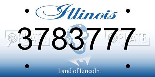 3783777 Illinois License Plate