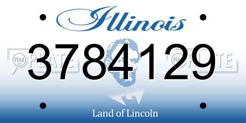 3784129 Illinois License Plate