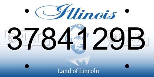 3784129B Illinois License Plate