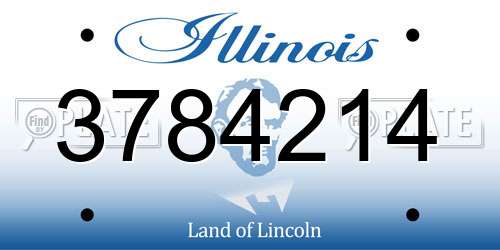 3784214 Illinois License Plate