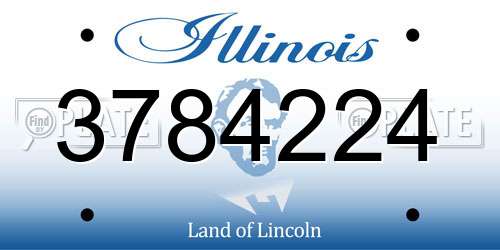 3784224 Illinois License Plate