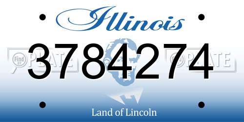 3784274 Illinois License Plate
