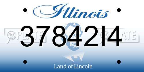 37842I4 Illinois License Plate