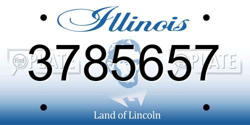3785657 Illinois License Plate