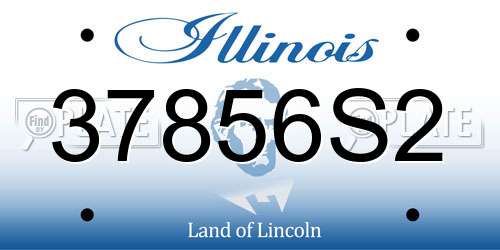 37856S2 Illinois License Plate