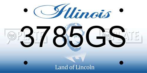 3785GS Illinois License Plate