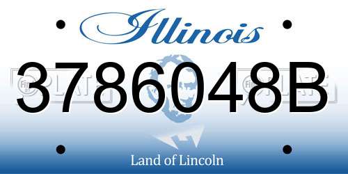 3786048B Illinois License Plate
