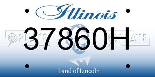 37860H Illinois License Plate