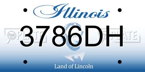 3786DH Illinois License Plate