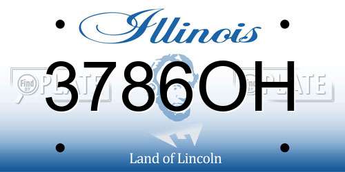 3786OH Illinois License Plate