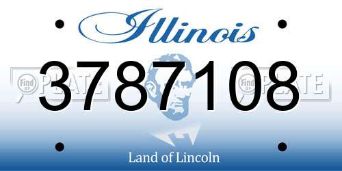 3787108 Illinois License Plate