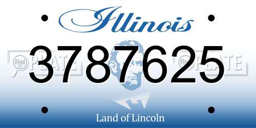 3787625 Illinois License Plate