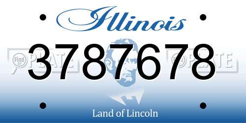 3787678 Illinois License Plate