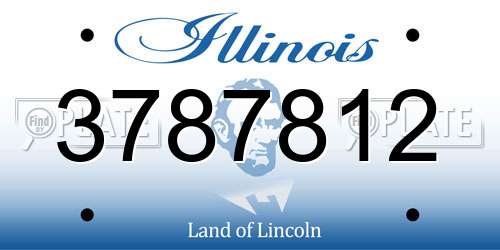 3787812 Illinois License Plate